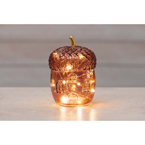 LED-valgusti ACORN H16cm lilla, taimer 6h