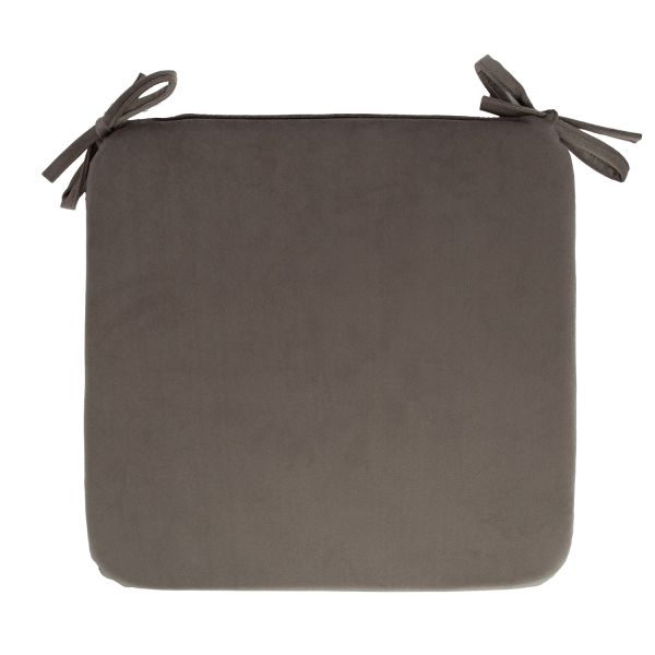 Chair pad VELVET NEW 39x39xH2,5cm, taupe
