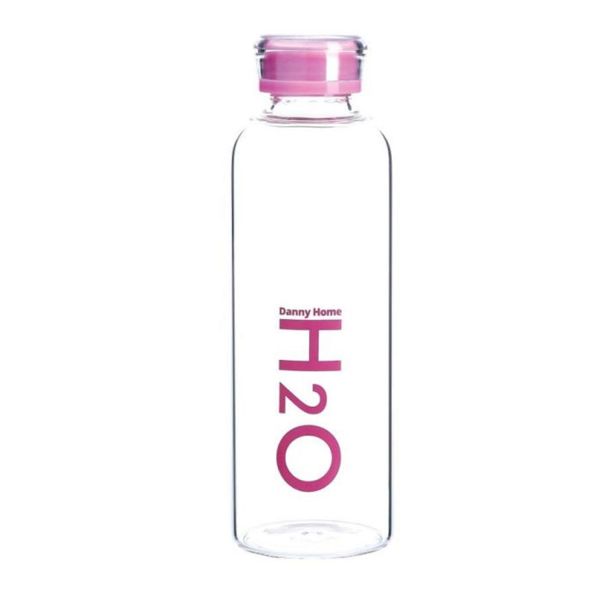 Joogipudel GLASS H2O H22.4cm 750ml klaasist, roosa