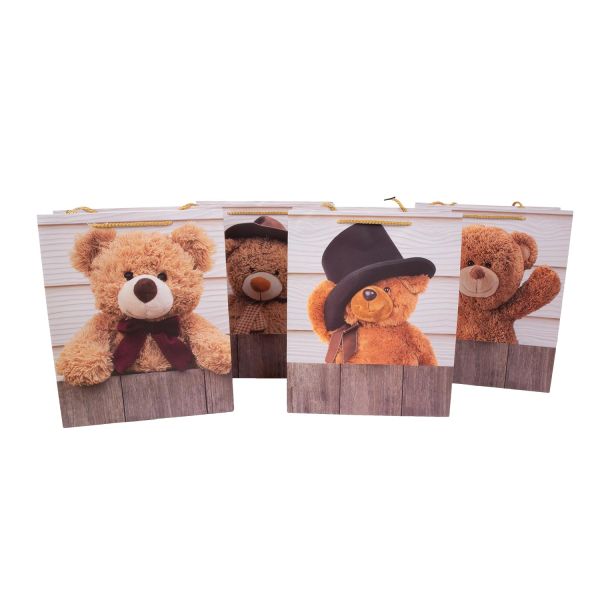 Kinkekott TEDDY, 26x32x12cm, mix