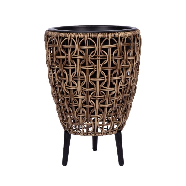 Lillepott WICKER 28x28xH42cm, pruun