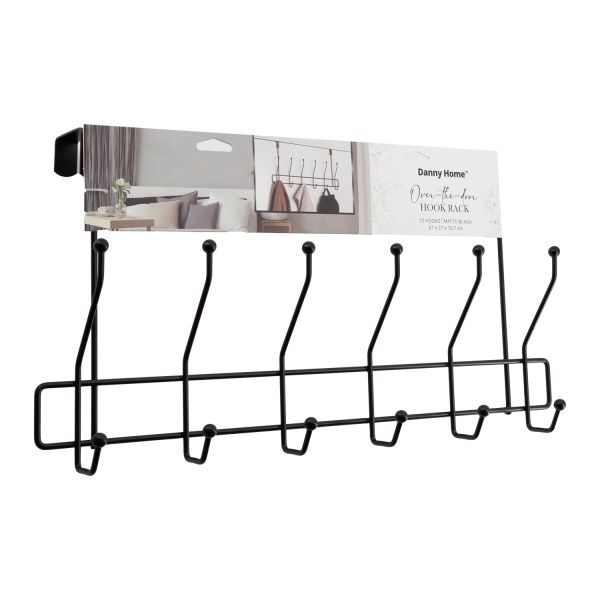 Nagi uksele HOOK 6-ne 51x27cm, must