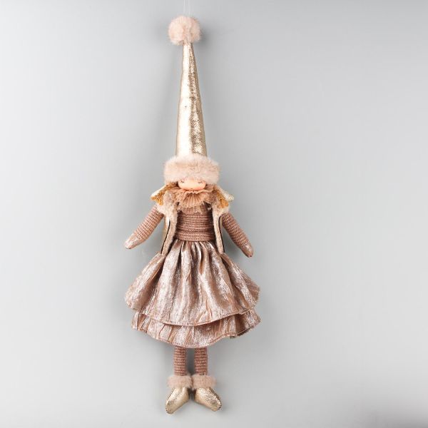 Decoration FAB ELSA H51cm, elf, golden