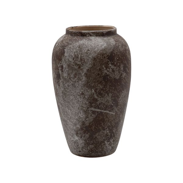 Ваза TITAN STONE D17xH27см, бежево-коричневая