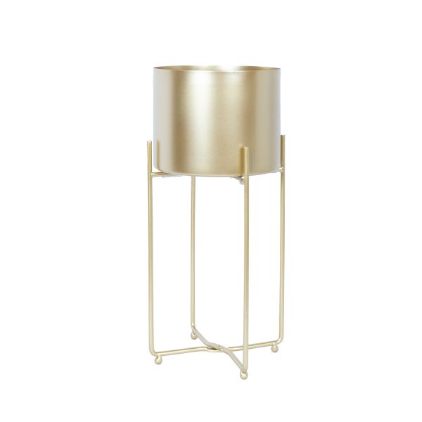 Lillepostament DEIA GOLD M 21,5x20,5xH47cm, kuldne