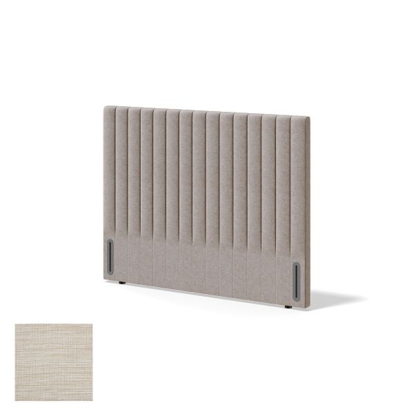 Headboard RED/BLACK NEW YORK MANGO 140cm, light beige