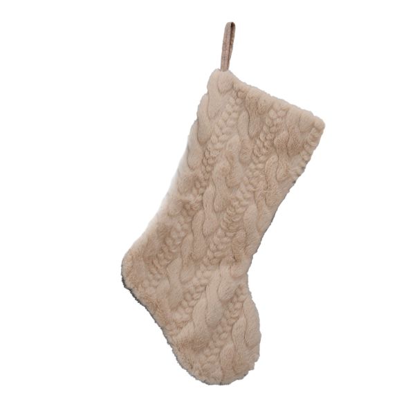 Jõulusokk FUN SWEET H53.3cm, beež