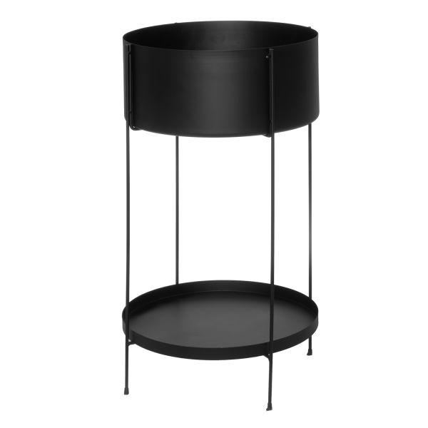 4Living Flower box round black