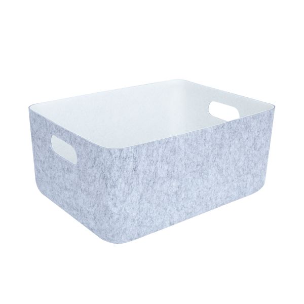 Basket LIDO FELT 36x27xH16cm, light grey