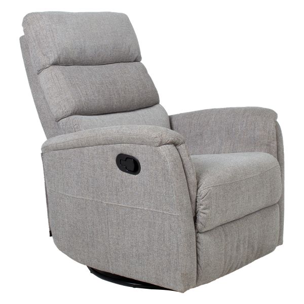 Tugitool BARCLAY kiikuv ja pöörlev manuaalne recliner, helehall