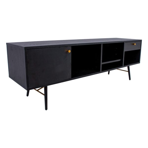 TV-laud LUXEMBOURG 150x40xH50cm, must