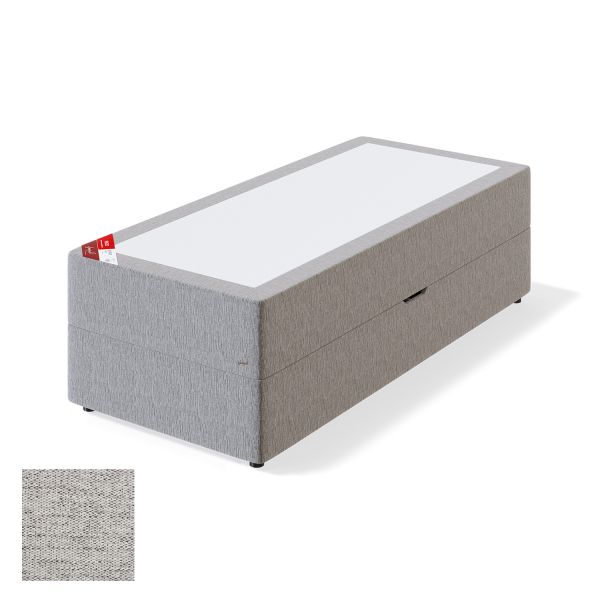 Couch RED POCKET STORAGE VERANO 120x200cm, firm, light grey