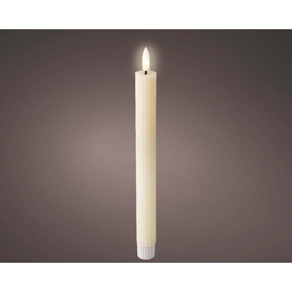 LED-candle GLOW H24,5cm 2tk, cream
