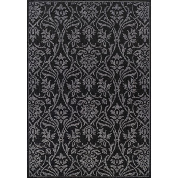 Коврик DAWN FOAM DOOR-12 50x80см, чёрный/серый