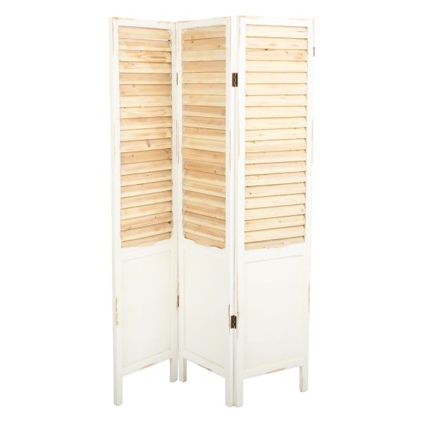 Screen BIANCA 120x2.5xH175.5cm, antique white