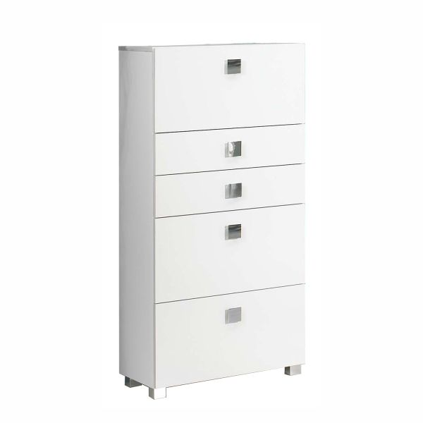 Высокий шкаф в ванную QUADRA 65x35xH134см, белый
