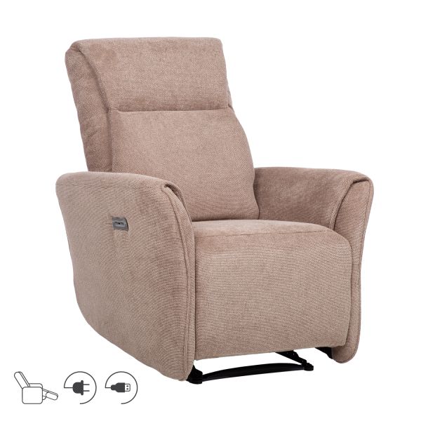 Tugitool HEIDY elektriline recliner, helepruun