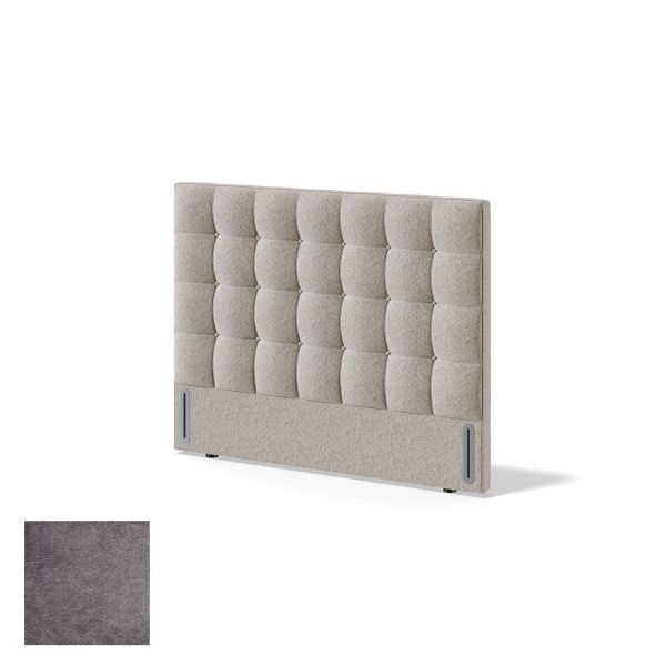 Headboard RED/BLACK BLOCKELIS HARRISSON 140cm, grey