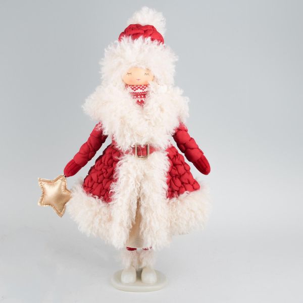 Decoration FAB MARIA H49cm, elf, red