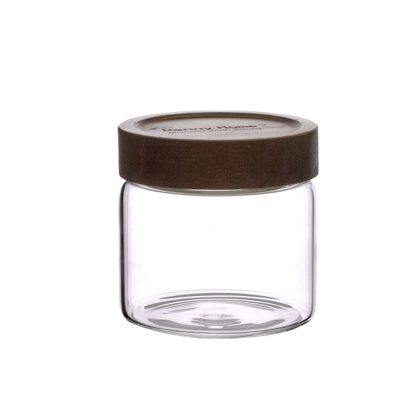 Klaaspurk RIVA D10xH10cm 600ml akaatsiapuidust kaanega