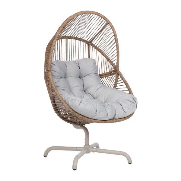 Leisure chair DORIAN swivel 89x95xH154cm, light brown