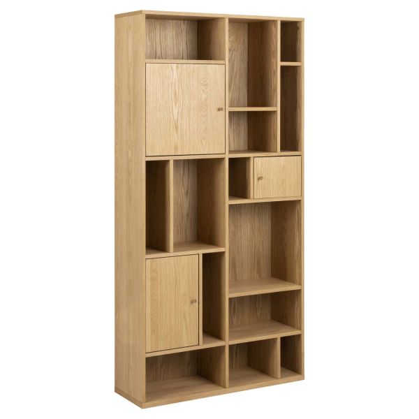 Книжный шкаф RANGOON 90x30xH180см, натуральный