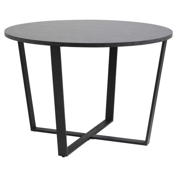 Dining table AMBLE D110xH75cm, black marble