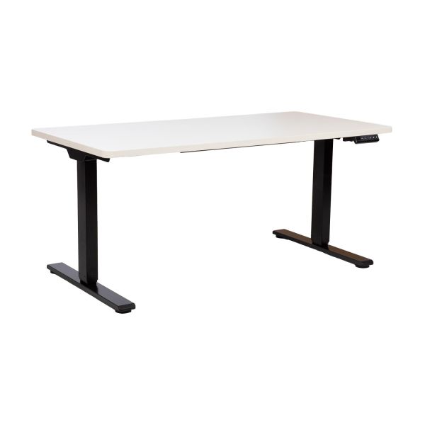 Desk ERGO PRO with 2 motor 140x70xH60-125cm, white/black