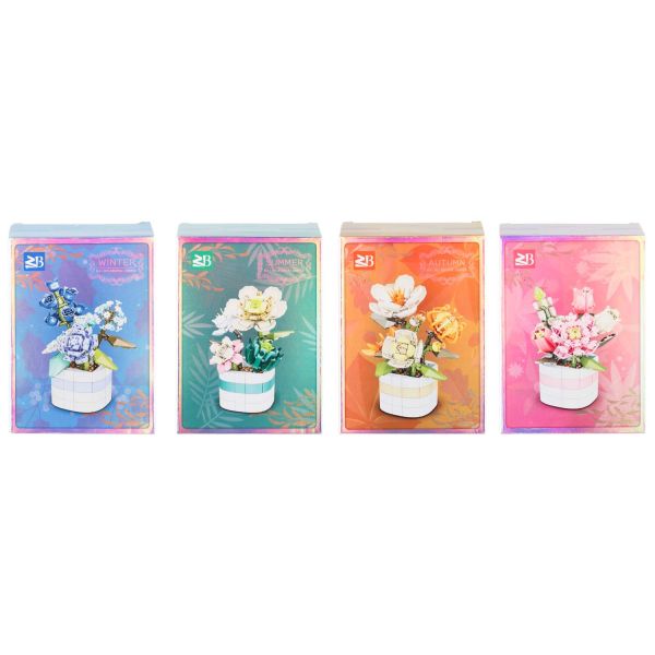 Kinkekarp FLOWERS ehitusklotsid (326-330tk), mix