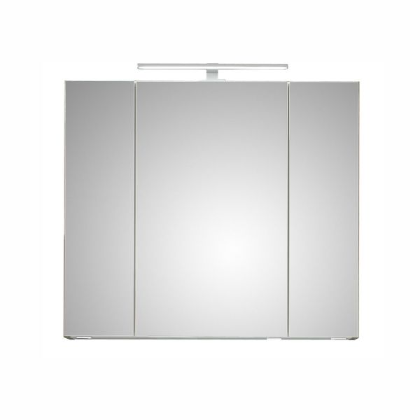 Зеркальный шкаф с LED-светильником 31-II, 80x16xH70см, серый