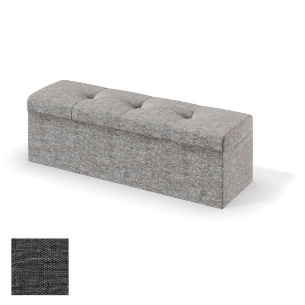 Storage box for continental bed RED/BLACK ULVASEN MANGO 150cm, dark grey
