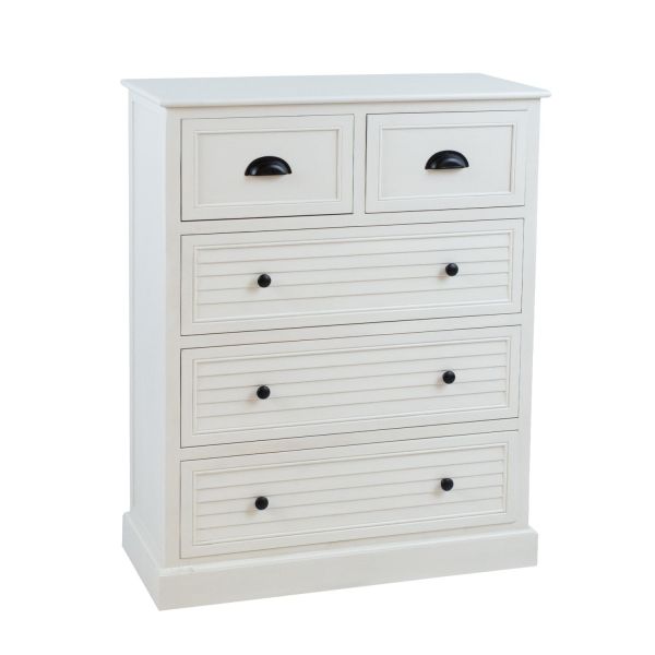 Cabinet MELDON 80x35xH103cm, white
