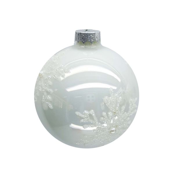 Christmas ornament JOY FROST D8cm, glass