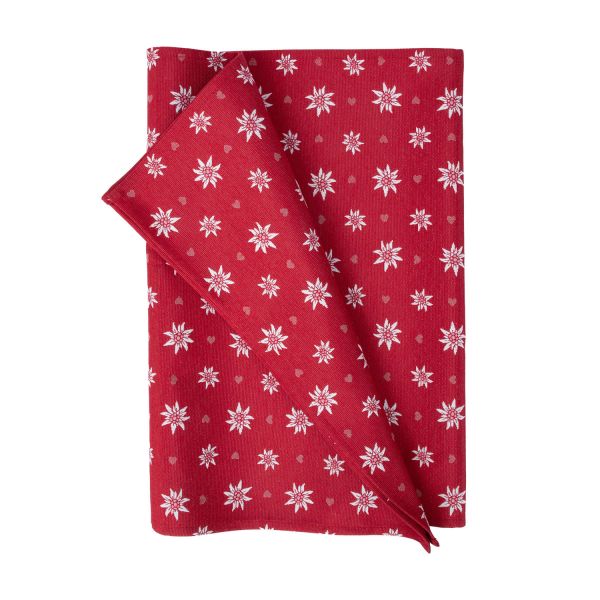 Table mat HOLLY 43x116cm, red Edelweiss