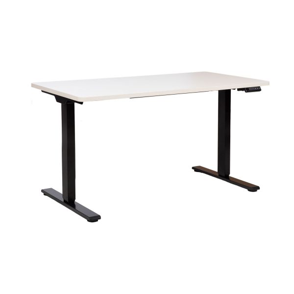 Desk ERGO PRO with 2 motor 140x70xH60-125cm, white/black