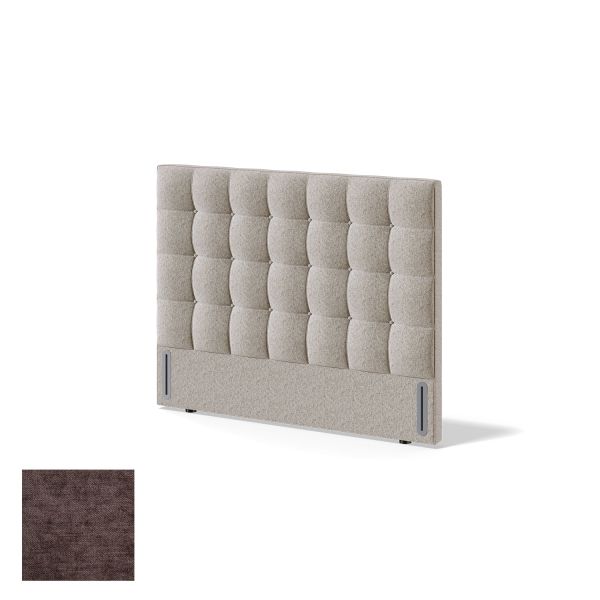 Headboard RED/BLACK BLOCKELIS CLIFF 140cm, brown