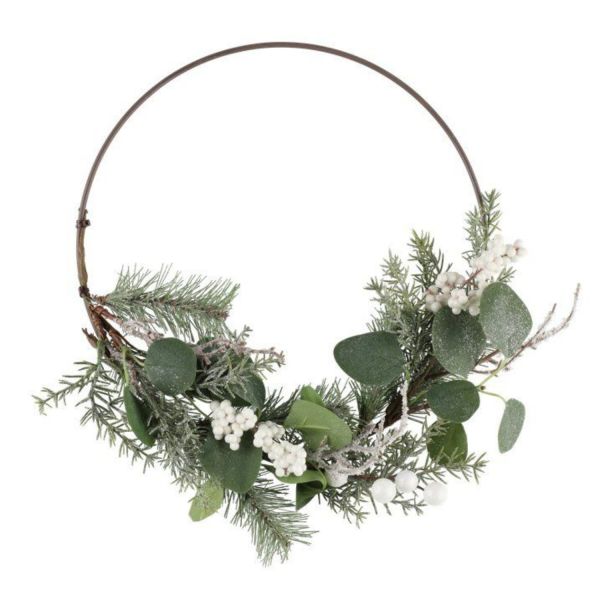 Wreath metal WINTERIA 38cm with berries