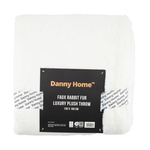 Blanket PLUSH LUX 130x160cm, white