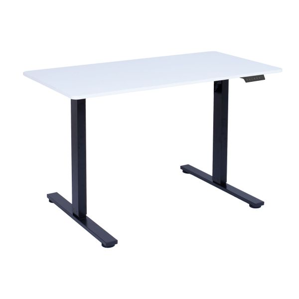 Töölaud ERGO FIT 1-mootoriga 120x60xH71,5-116cm, valge/must