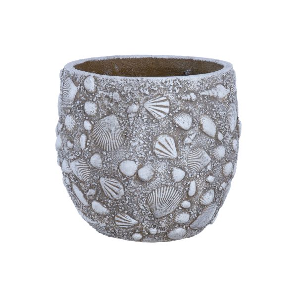 Plant holder SUNNY SHELL D27xH25cm beige