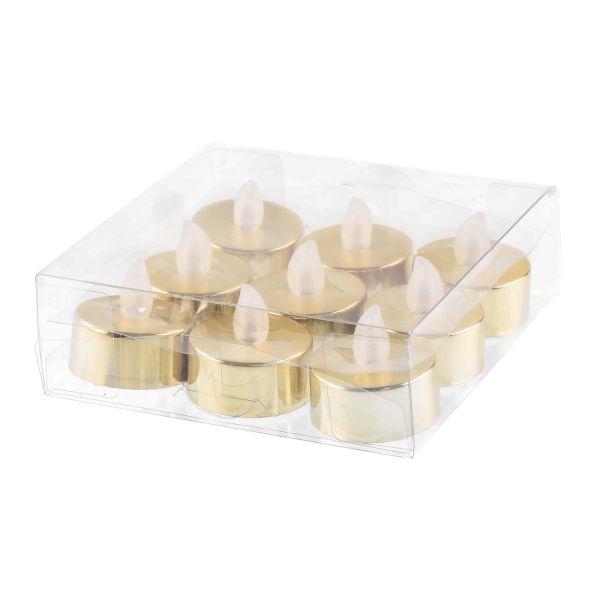 LED-teeküünlad FINNLUMOR 9tk, kuldsed