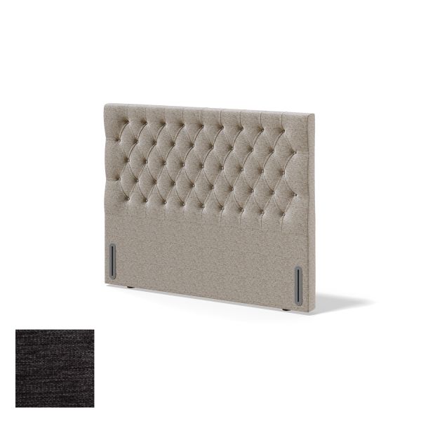 Headboard RED/BLACK SOLHALL VERANO 160cm, dark grey