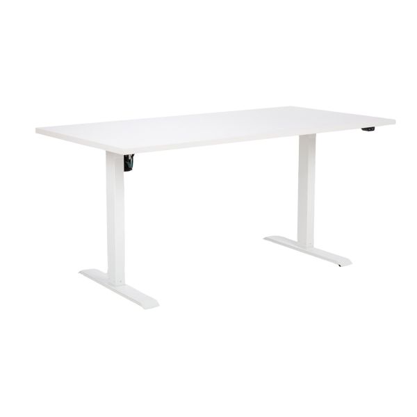 Desk ERGO with 1 motor 140x80xH71-121cm, greyish white/white