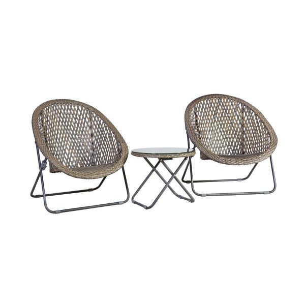 Aiamööblikomplekt TURKU 2 tooli ja abilaud