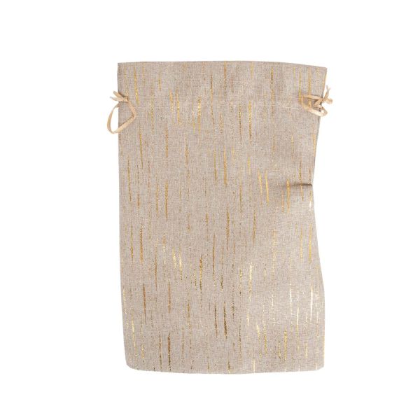 Bag from textile TEXY 20x30cm gold