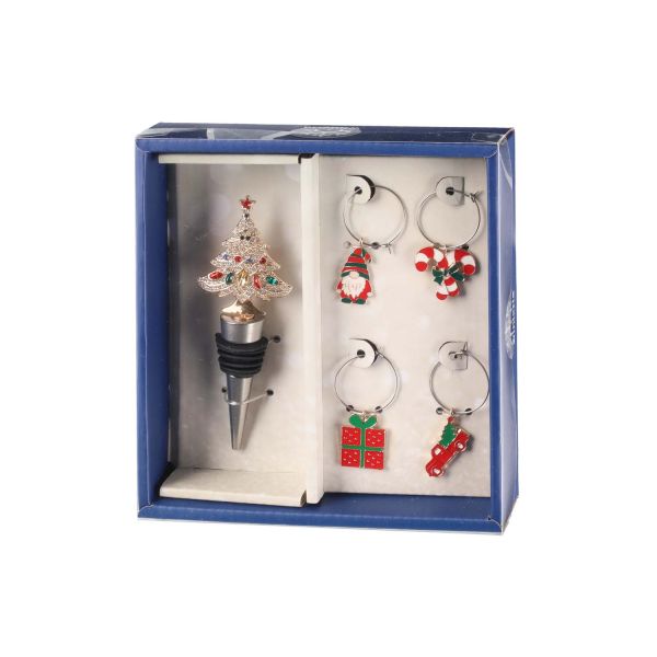 Kingitus CHARM FESTIVE 4tk+pudelistopper