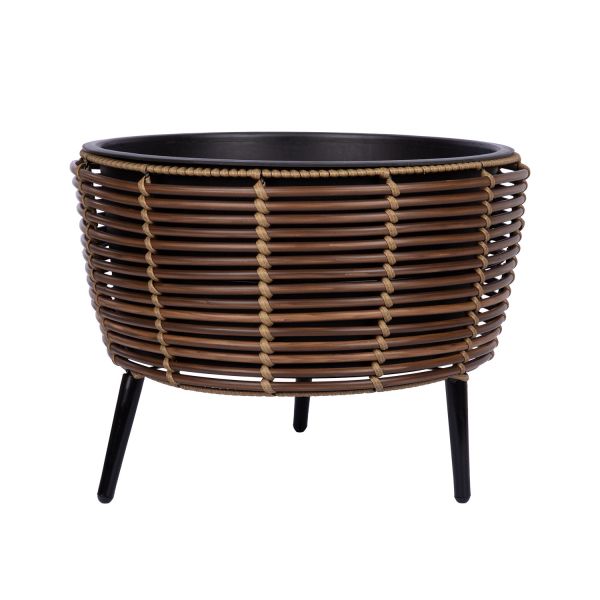 Lillepott WICKER 44x44xH34cm, pruun