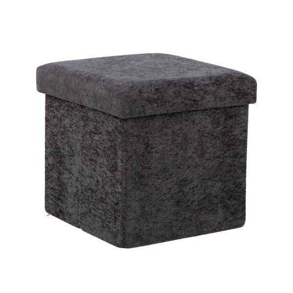 Ottoman JESSE with storage 30x30xH30cm, grey