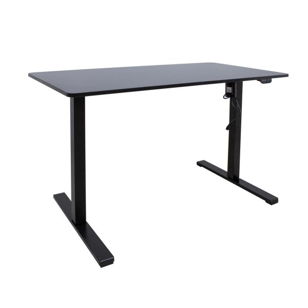 Töölaud ERGO OPTIMAL 1-mootoriga 120x60xH71-116cm, must