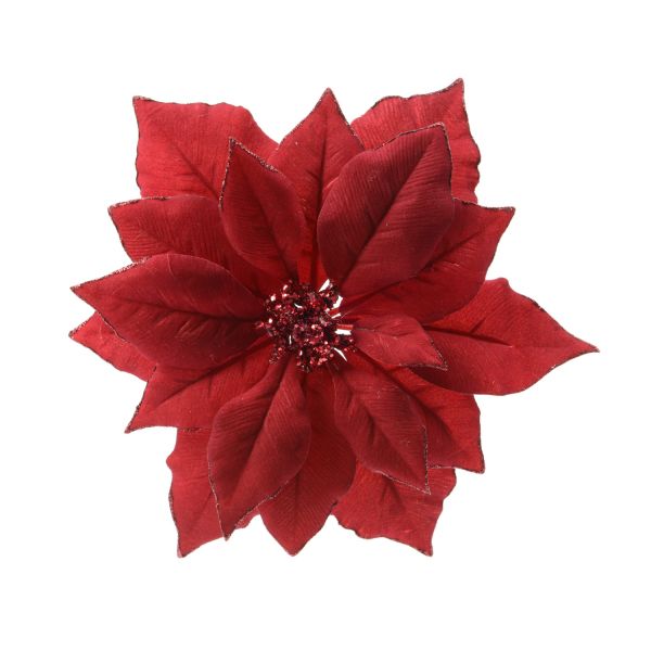 Christmas ornament WISH FLOWER 24cm, red